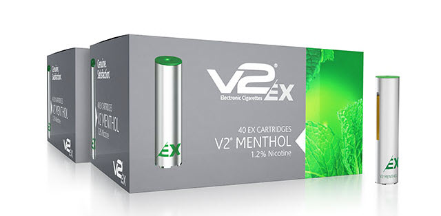 V2 EX Menthol Prefilled E Cig Flavor Cartridges